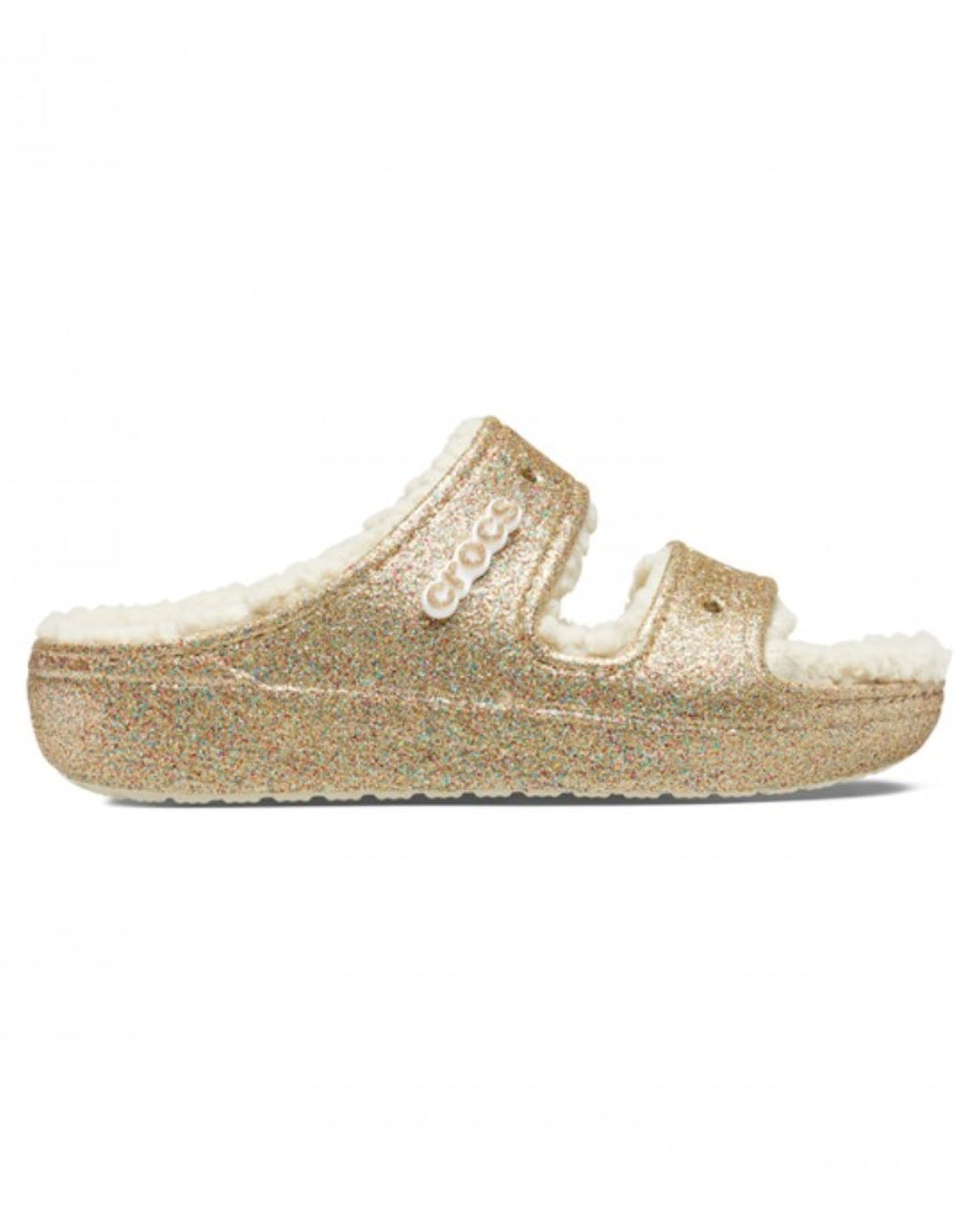 Crocs Classic Cozzzy Glitter Sandal Multi/Gold