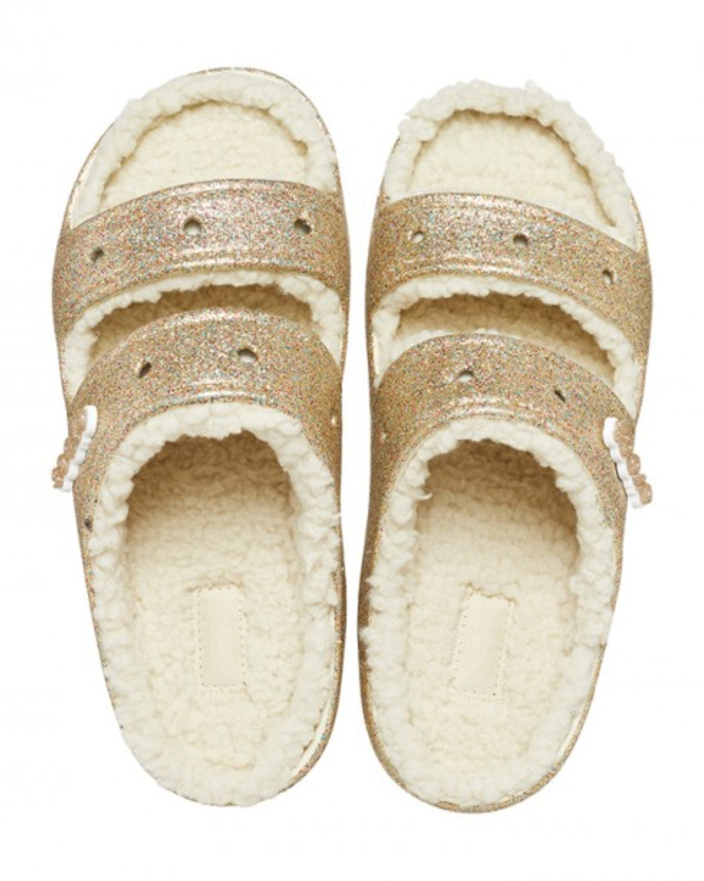 Crocs Classic Cozzzy Glitter Sandal Multi/Gold