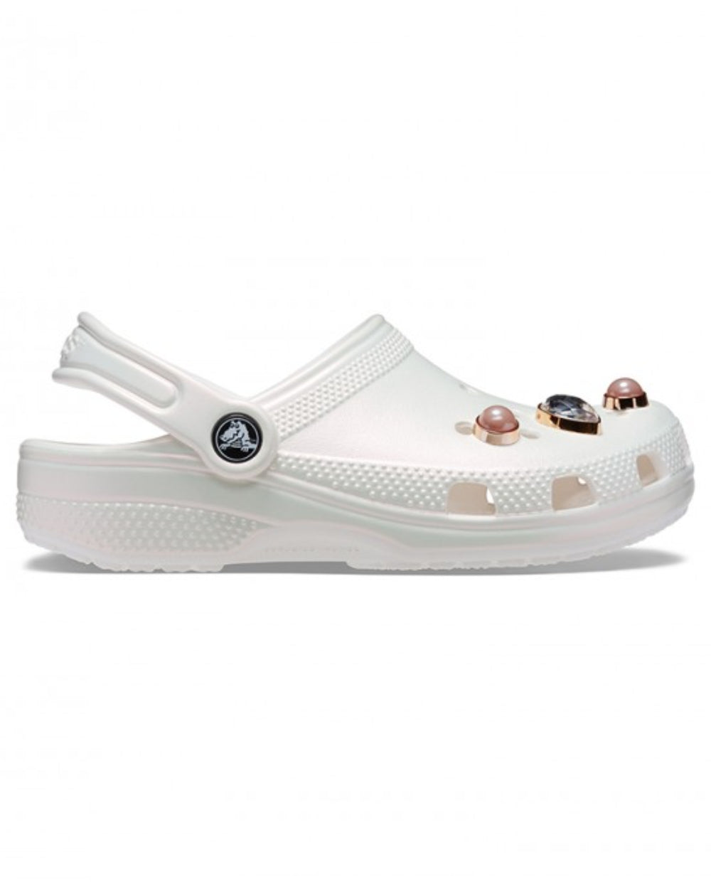 Crocs Toddler Classic Crystals & Pearls Clog White