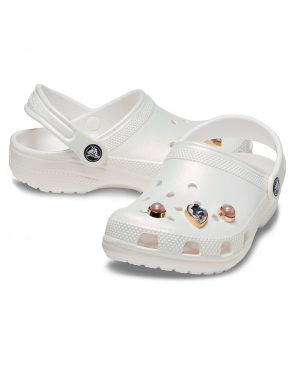 Crocs Toddler Classic Crystals & Pearls Clog White