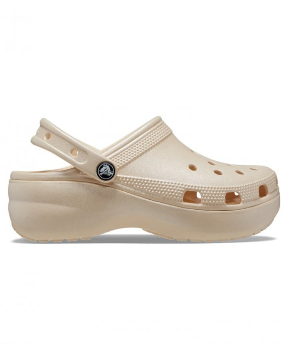 Crocs Classic Platform Shimmer Clogs Vanilla