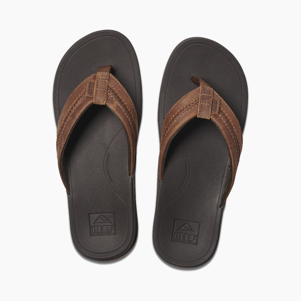 Reef Leather Ortho Coast Flip Flop Brown