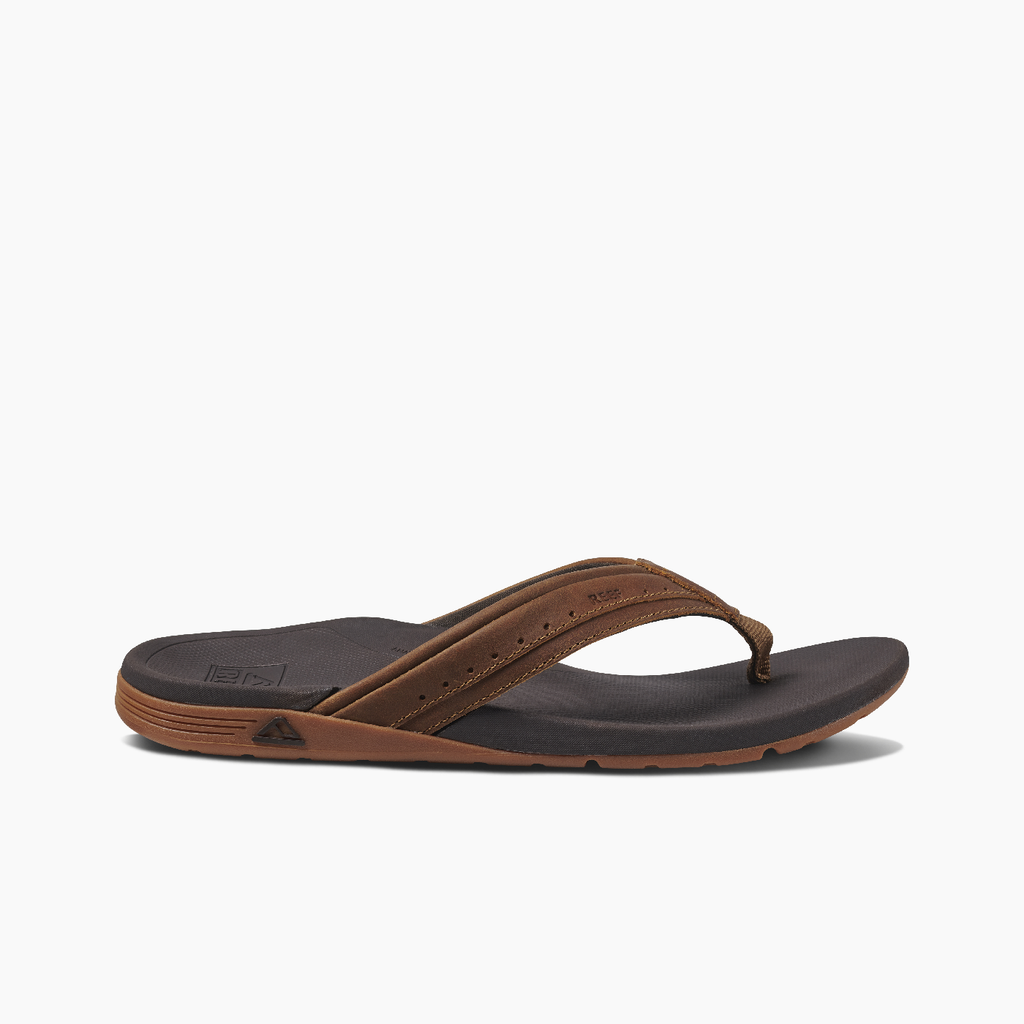 Reef Leather Ortho Spring Flip Flop Brown