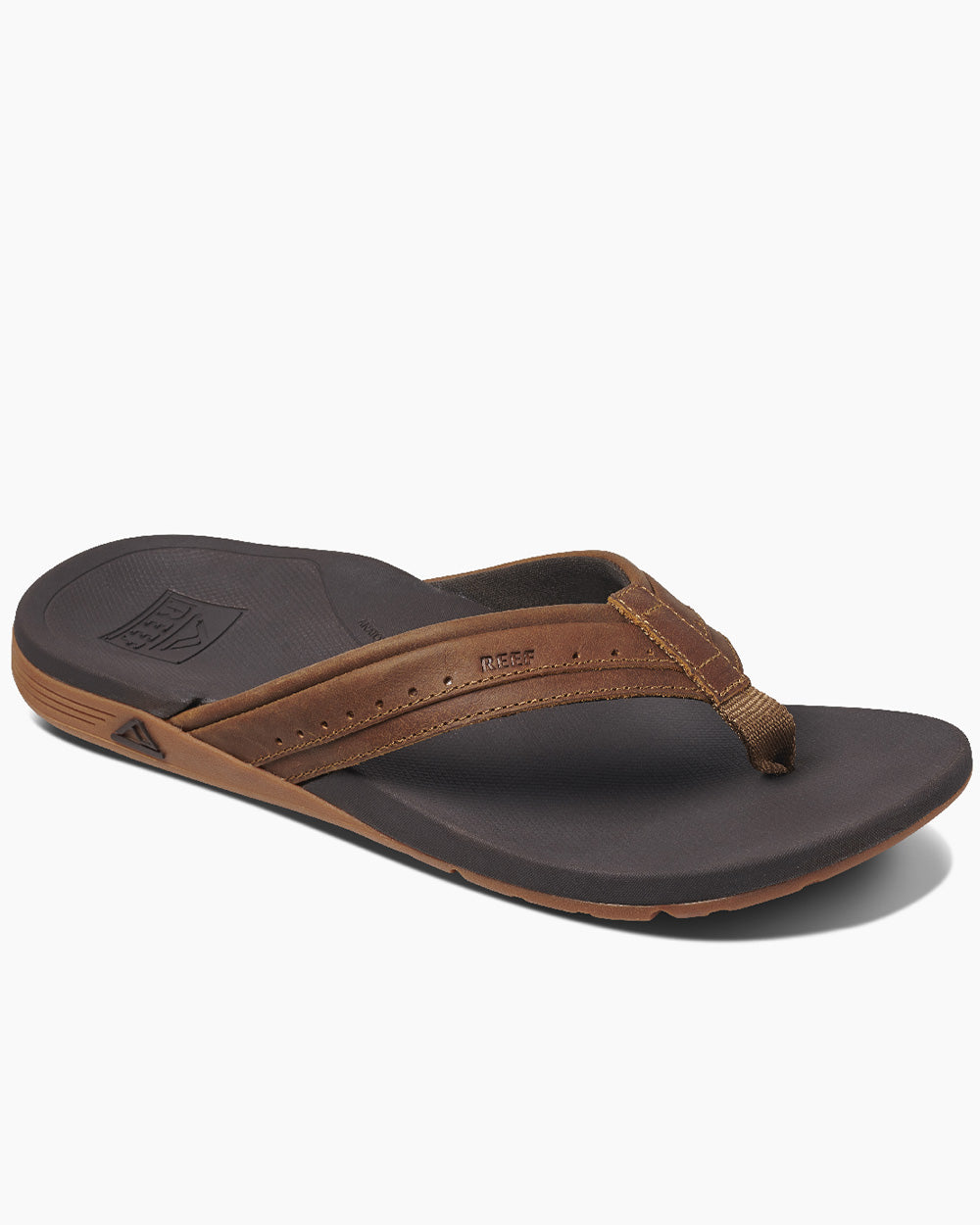 Reef Leather Ortho Spring Flip Flop Brown